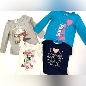 Toddler Girls 2T Shirt Lot Long and Short Sleeve Various Makers